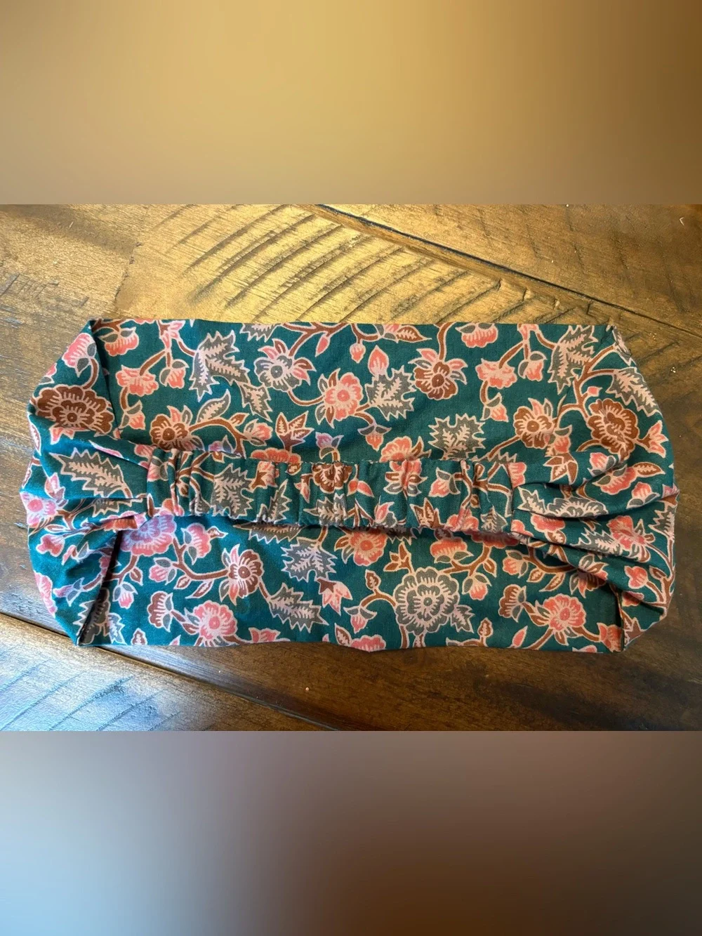 Handmade in France — Indian Printed Cotton Floral Wide Headband - Like New